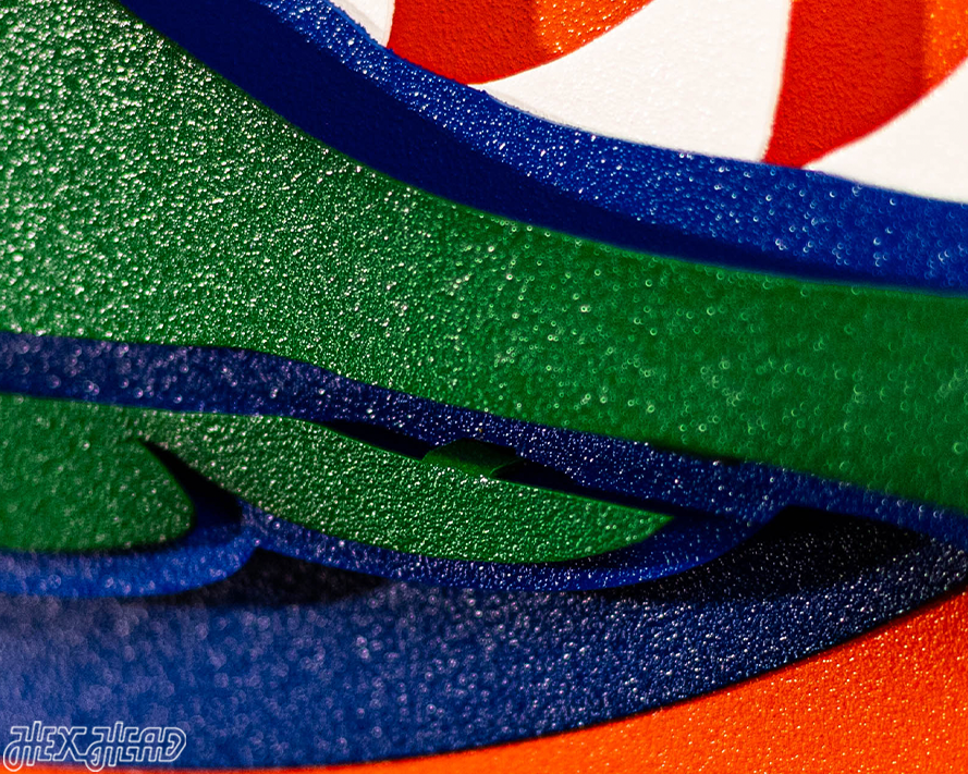 Florida Gators "GATOR HEAD" 3D Vintage Metal Wall Art