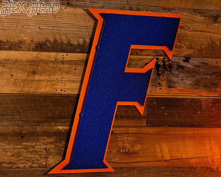 Florida Blue "F" 3D Metal Wall Art