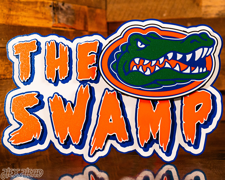 Florida Gators - Hex Head EXCLUSIVE "THE SWAMP" 3D Metal Wall Art