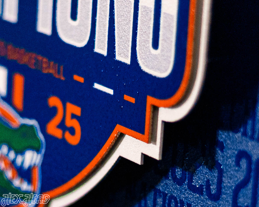 Florida Gators 2025 National Champ CRAFT SERIES 3D Vintage Metal Wall Art
