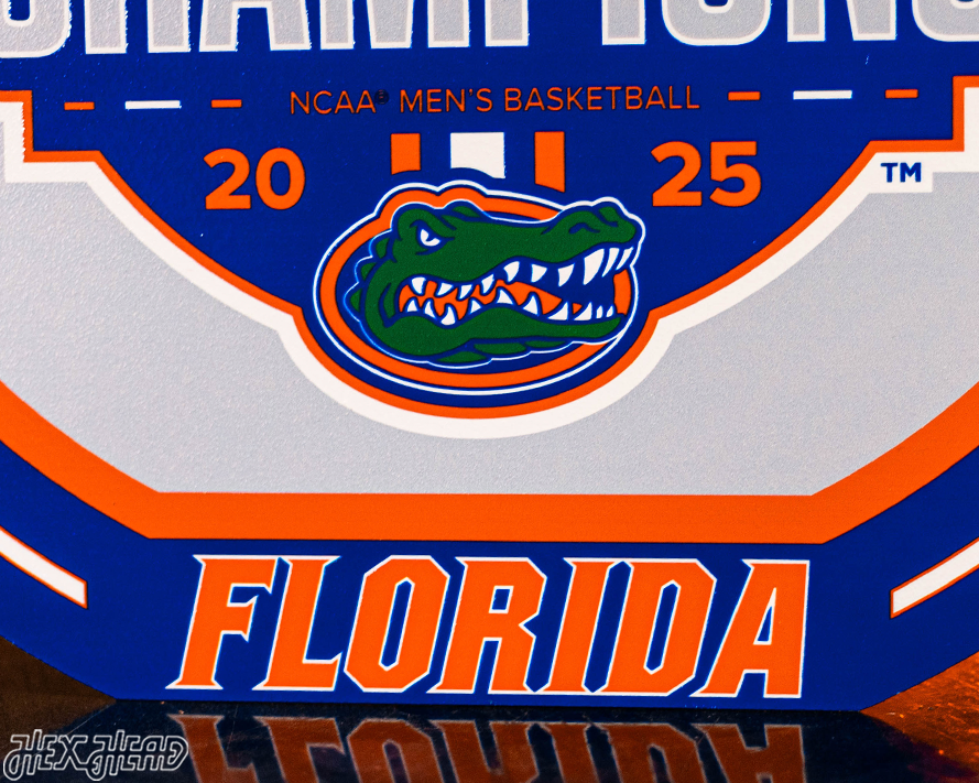 VARSITY Collection- 2025 National Champs SINGLE Layer Florida Gators Metal Wall Art