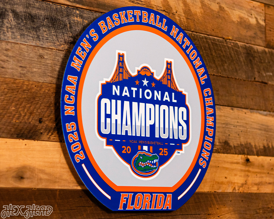 VARSITY Collection- 2025 National Champs SINGLE Layer Florida Gators Metal Wall Art