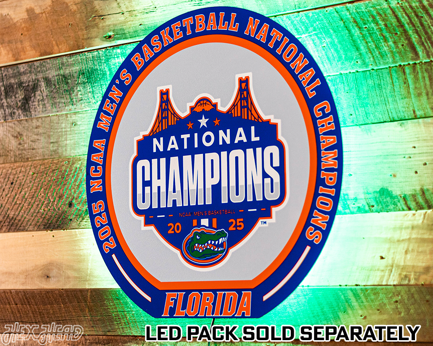 VARSITY Collection- 2025 National Champs SINGLE Layer Florida Gators Metal Wall Art