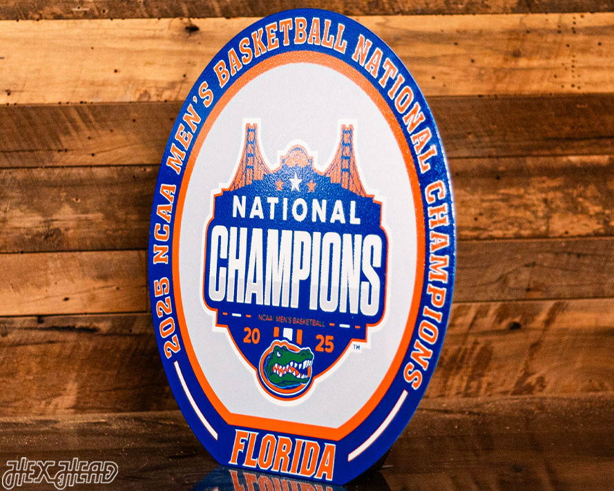 VARSITY Collection- 2025 National Champs SINGLE Layer Florida Gators Metal Wall Art