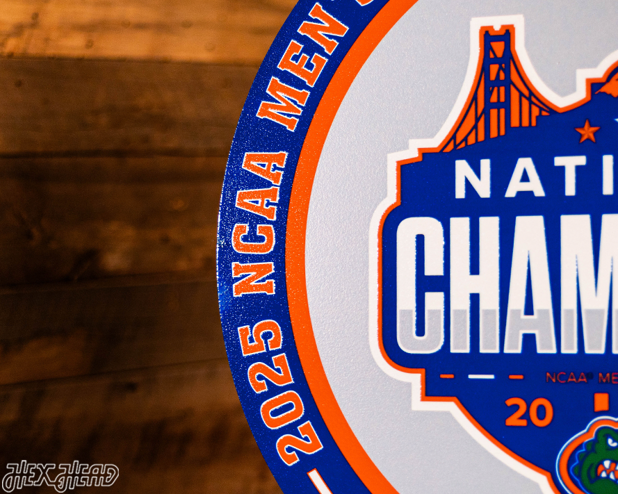 VARSITY Collection- 2025 National Champs SINGLE Layer Florida Gators Metal Wall Art