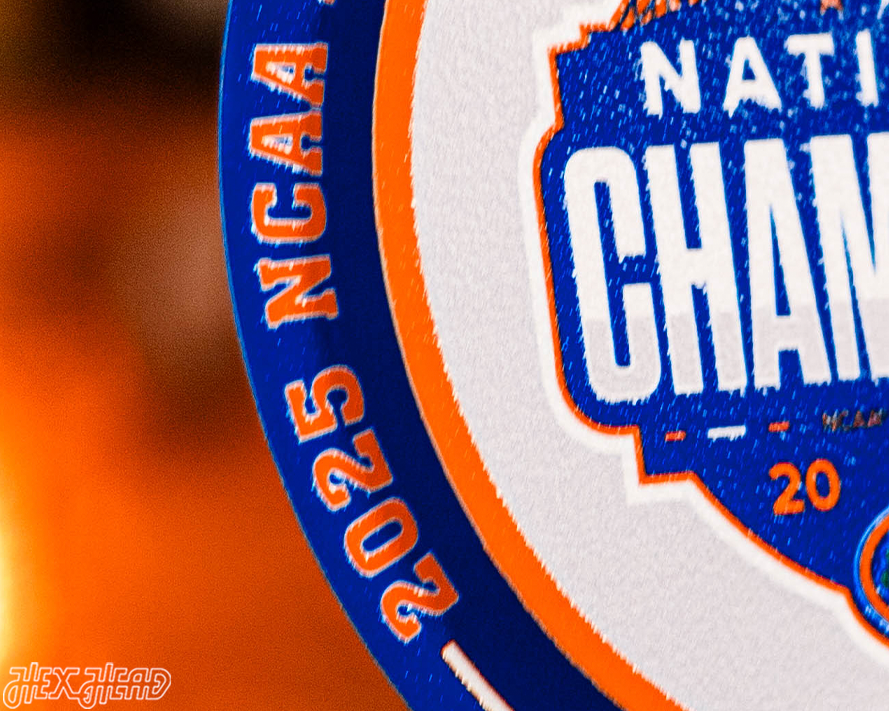 Florida Gators 2025 Basketball National Champs "Double Play" On the Shelf or on the Wall Art