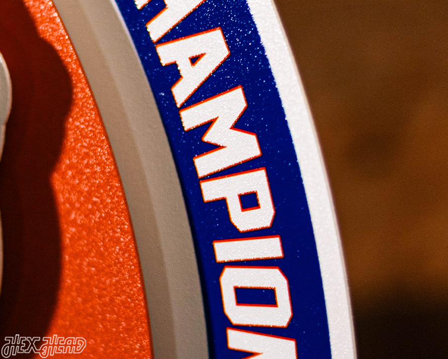 Florida Gators DYNASTY- Men's Basketball Championships w/ Replaceable Icon Plate 3D Vintage Metal Wall Art