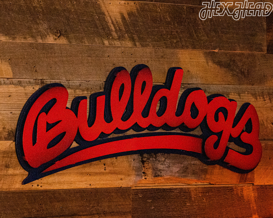 Fresno State Script "Bulldogs" 3D Vintage Metal Wall Art