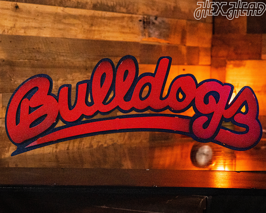 Fresno State Script "Bulldogs" 3D Vintage Metal Wall Art
