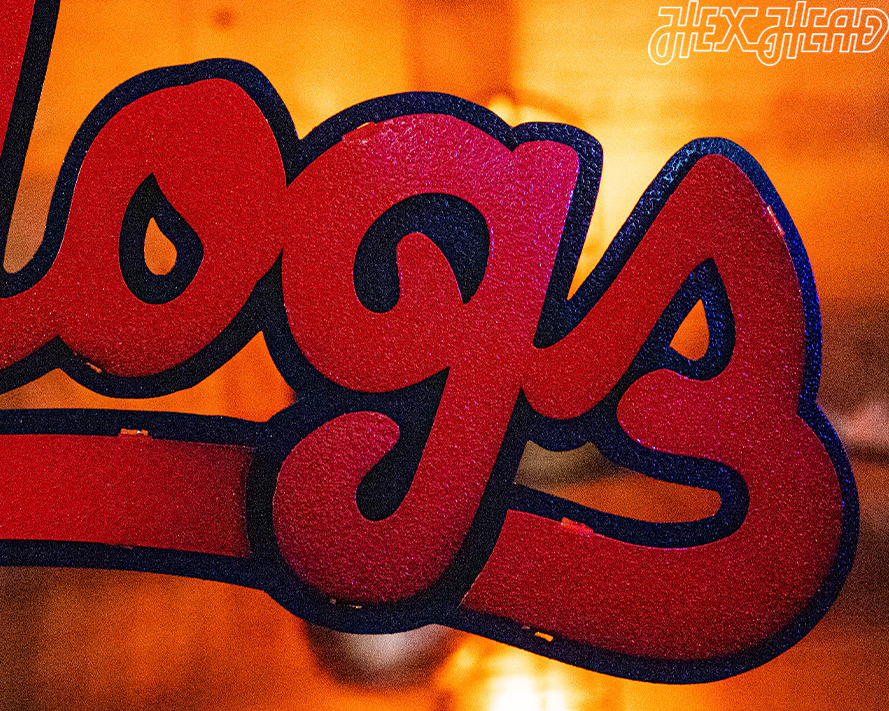 Fresno State Script "Bulldogs" 3D Vintage Metal Wall Art