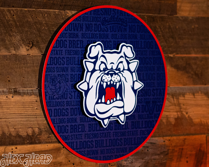 Fresno State Bulldogs CRAFT SERIES 3D Embossed Metal Wall Art