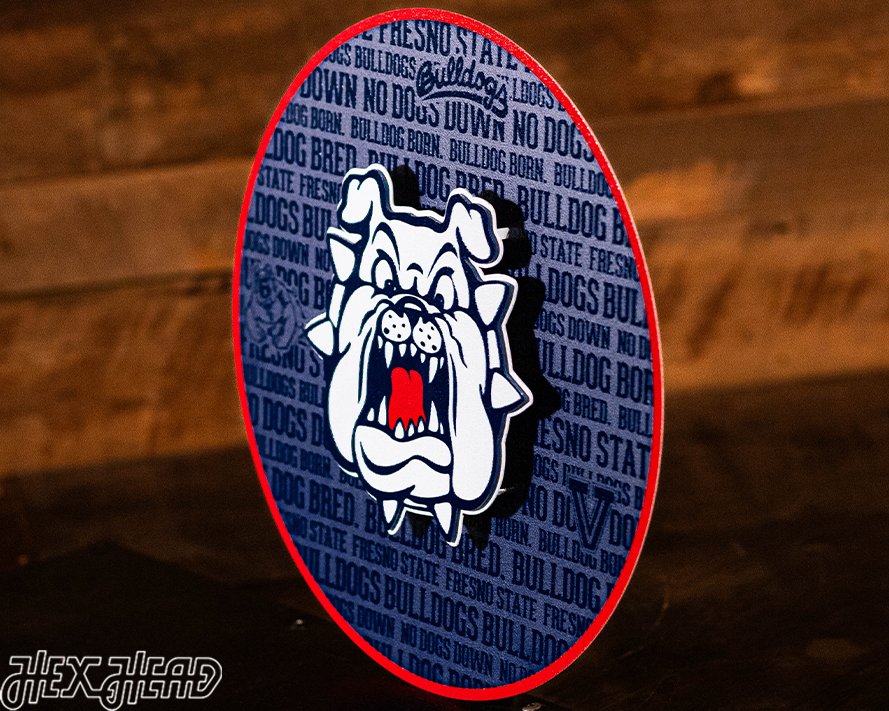 Fresno State Bulldogs CRAFT SERIES 3D Embossed Metal Wall Art