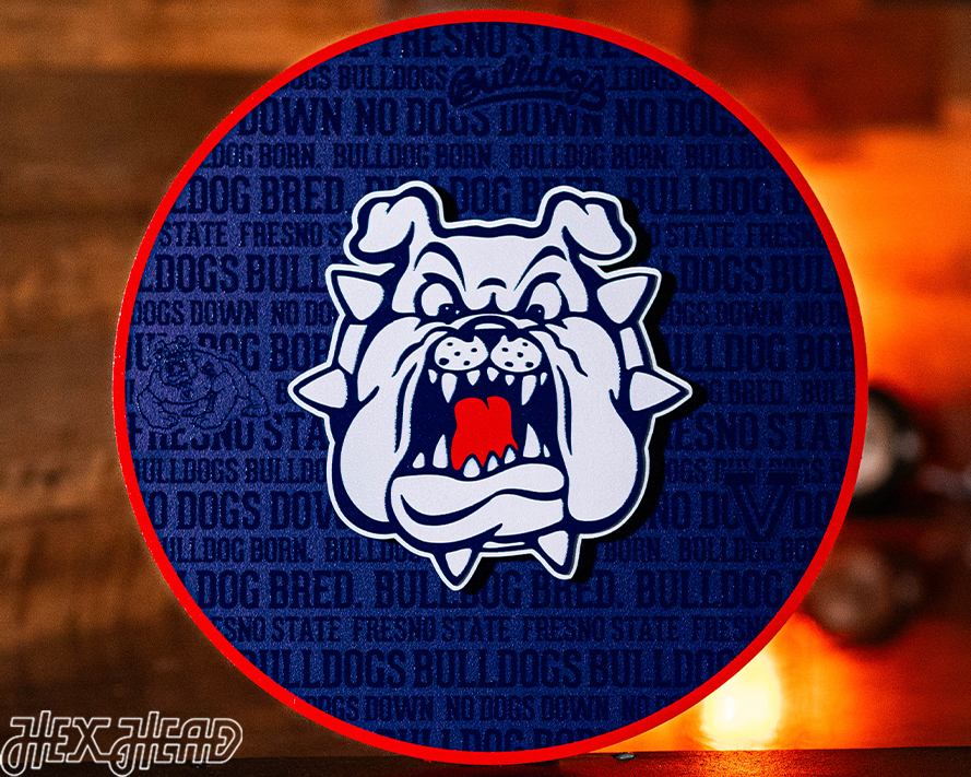 Fresno State Bulldogs CRAFT SERIES 3D Embossed Metal Wall Art