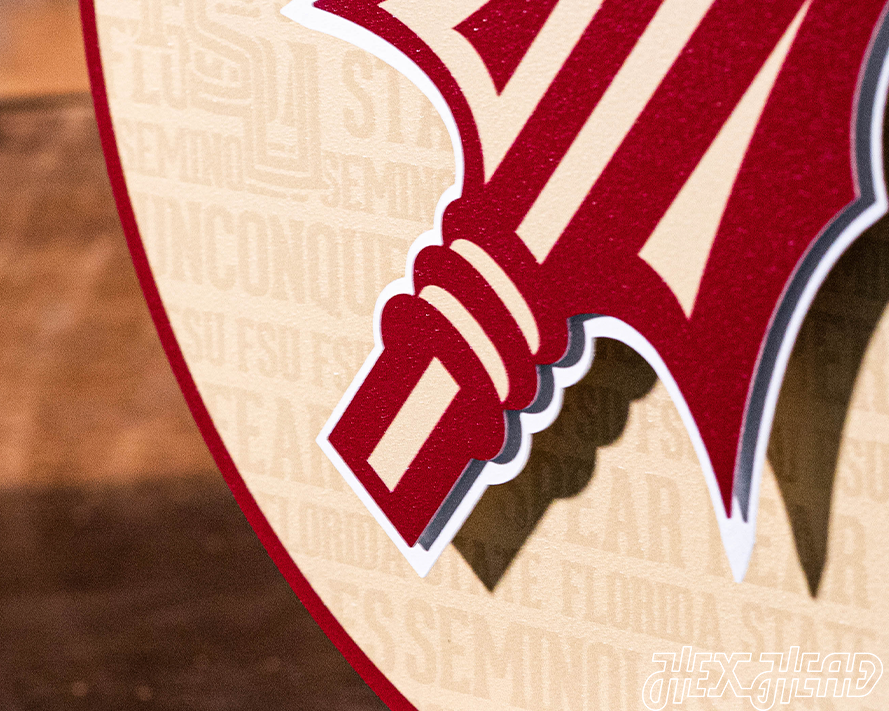 Florida State Seminoles CRAFT SERIES 3D Vintage Metal Wall Art