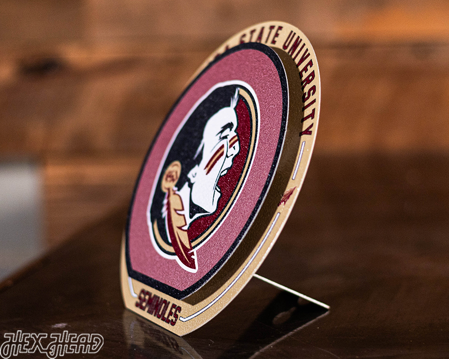 Florida State Seminole "Double Play" On the Shelf or on the Wall Art