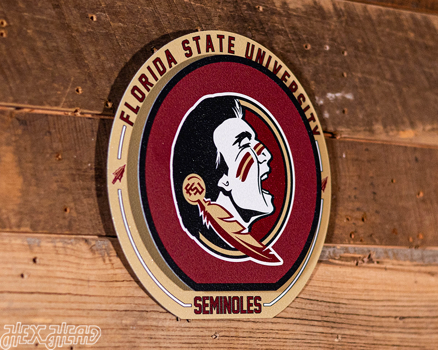 Florida State Seminole "Double Play" On the Shelf or on the Wall Art