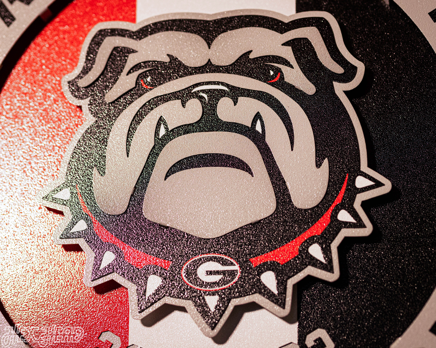 Georgia Bulldogs Hex Head Exclusive 2022 Championship 3D Vintage Metal Wall Art