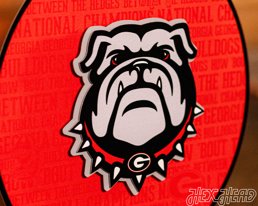 Georgia Bulldogs "UGA" CRAFT SERIES 3D Embossed Metal Wall Art