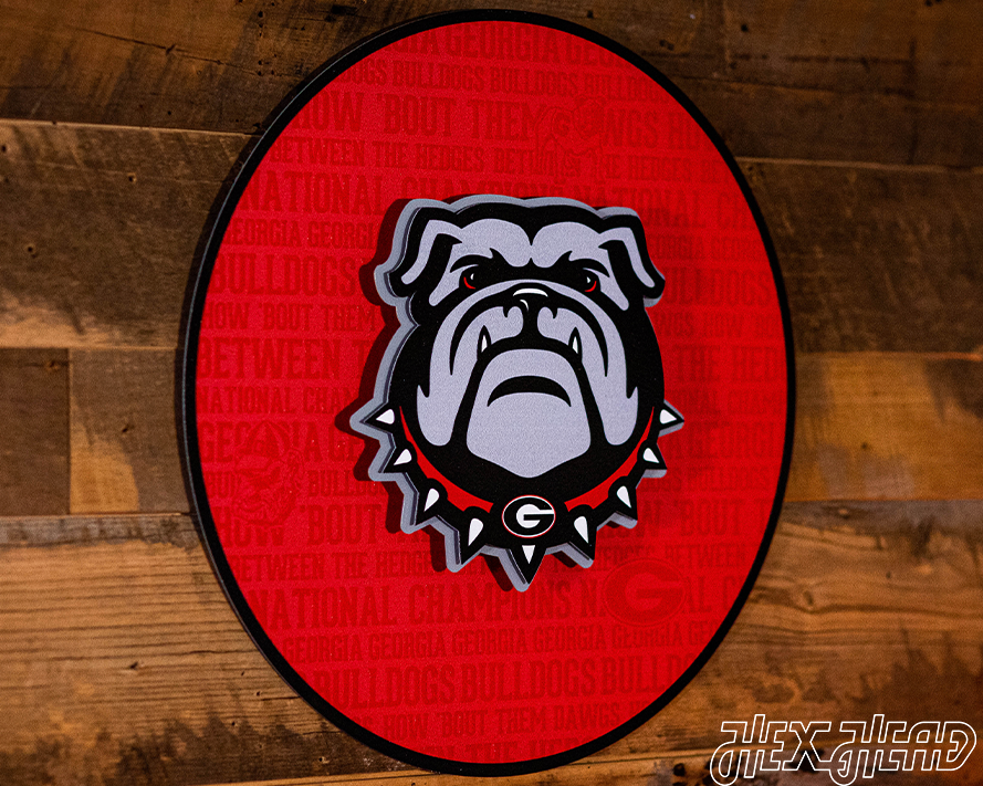 Georgia Bulldogs "UGA" CRAFT SERIES 3D Embossed Metal Wall Art