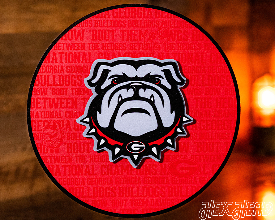 Georgia Bulldogs "UGA" CRAFT SERIES 3D Embossed Metal Wall Art