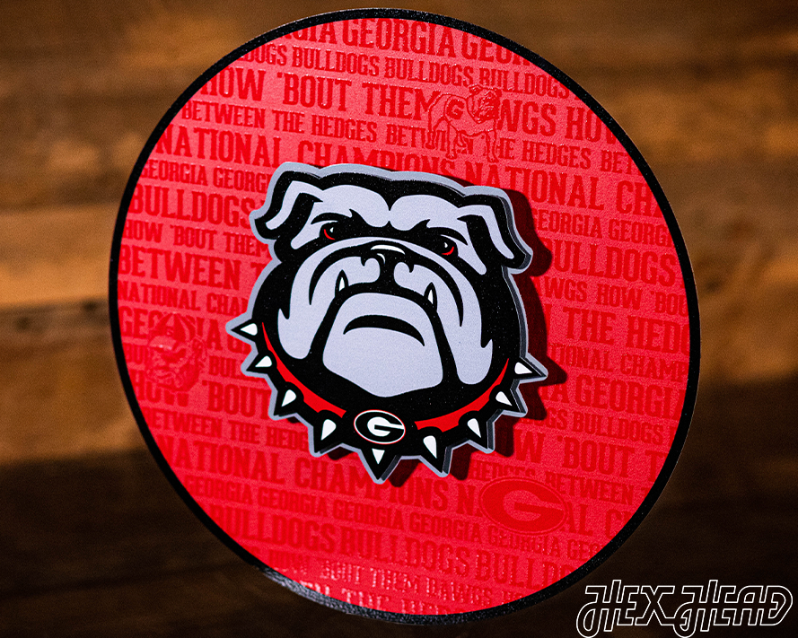 Georgia Bulldogs "UGA" CRAFT SERIES 3D Embossed Metal Wall Art