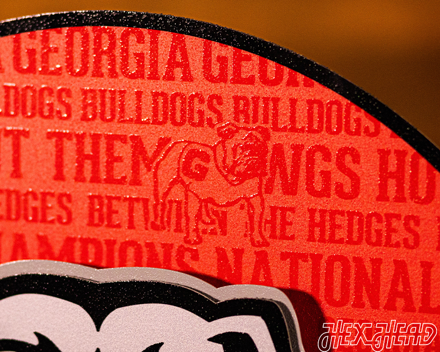 Georgia Bulldogs "UGA" CRAFT SERIES 3D Embossed Metal Wall Art