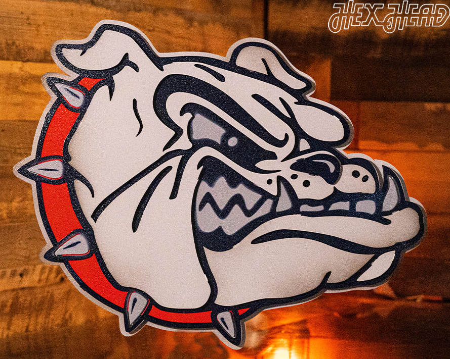 Gonzaga Bulldog 3D Vintage Metal Wall Art