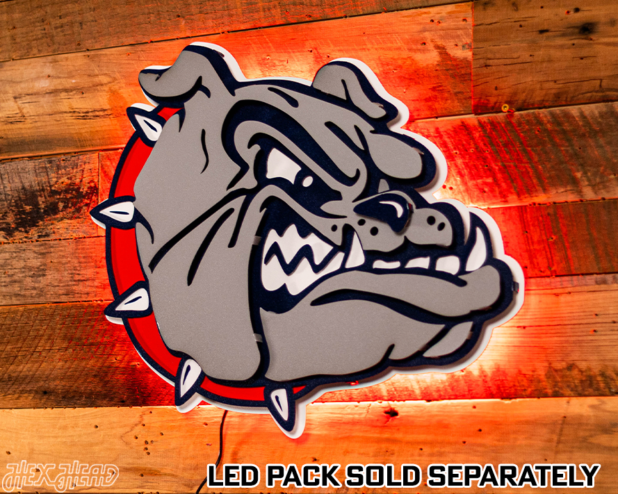 Gonzaga Bulldog 3D Vintage Metal Wall Art