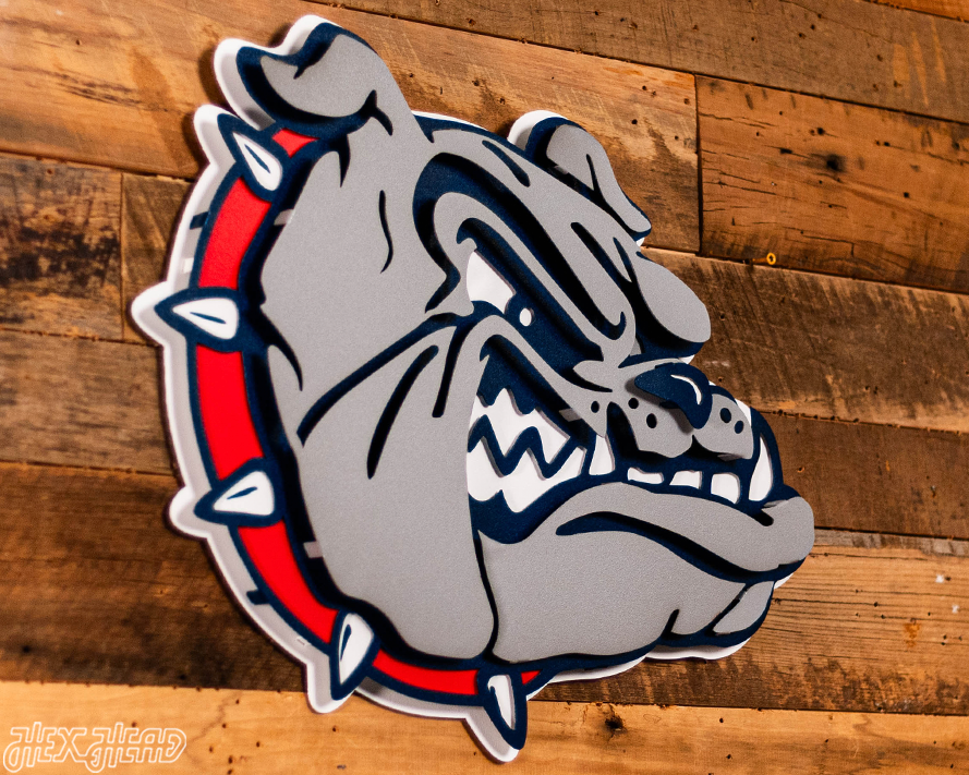 Gonzaga Bulldog 3D Vintage Metal Wall Art