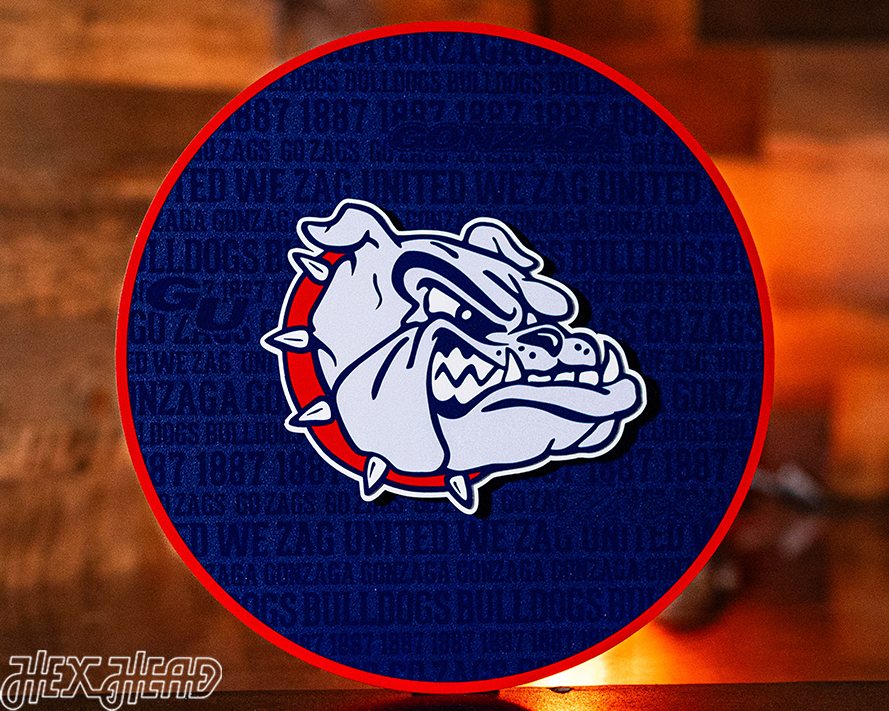 Gonzaga Bulldogs CRAFT SERIES 3D Embossed Metal Wall Art