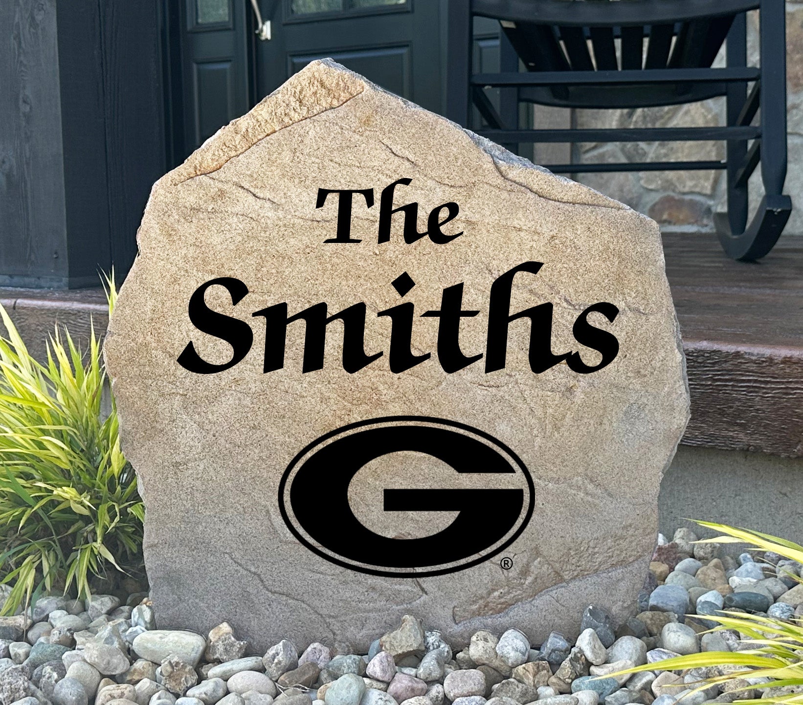 Georgia Bulldogs Design-A-Stone Landscape Art Family Name