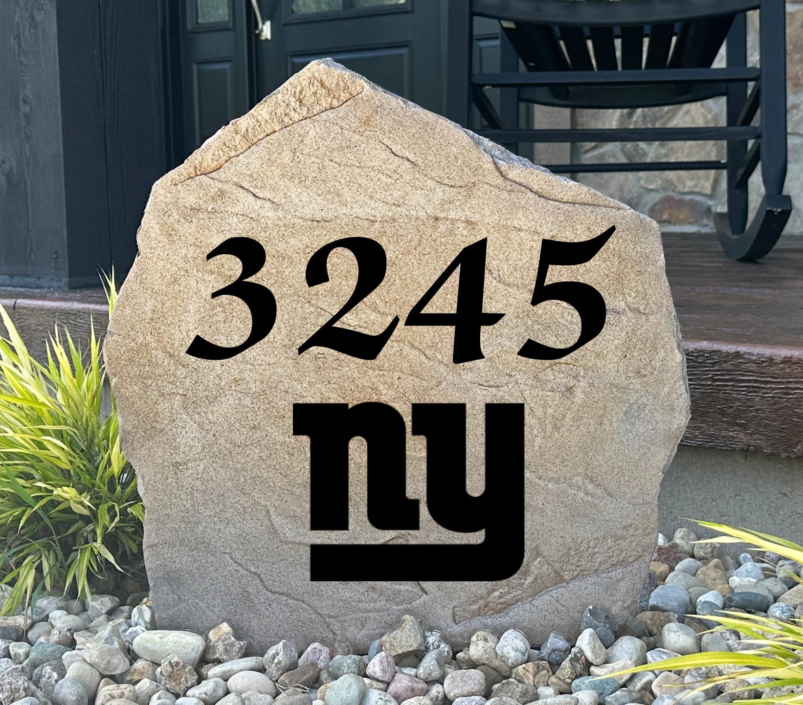 New York Giants Design-A-Stone Landscape Art Address Stone