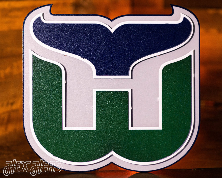 Hartford Whalers 3D Vintage Metal Wall Art