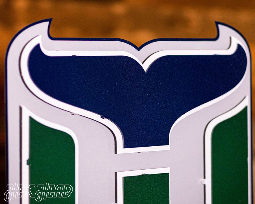 Hartford Whalers 3D Vintage Metal Wall Art