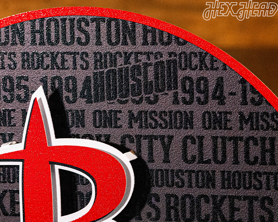 Houston Rockets CRAFT SERIES 3D Embossed Metal Wall Art