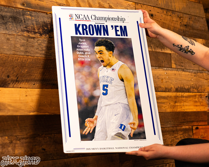 The News & Observer Duke Blue Devils 2015 National Basketball Champions Front Page - April 7, 2015