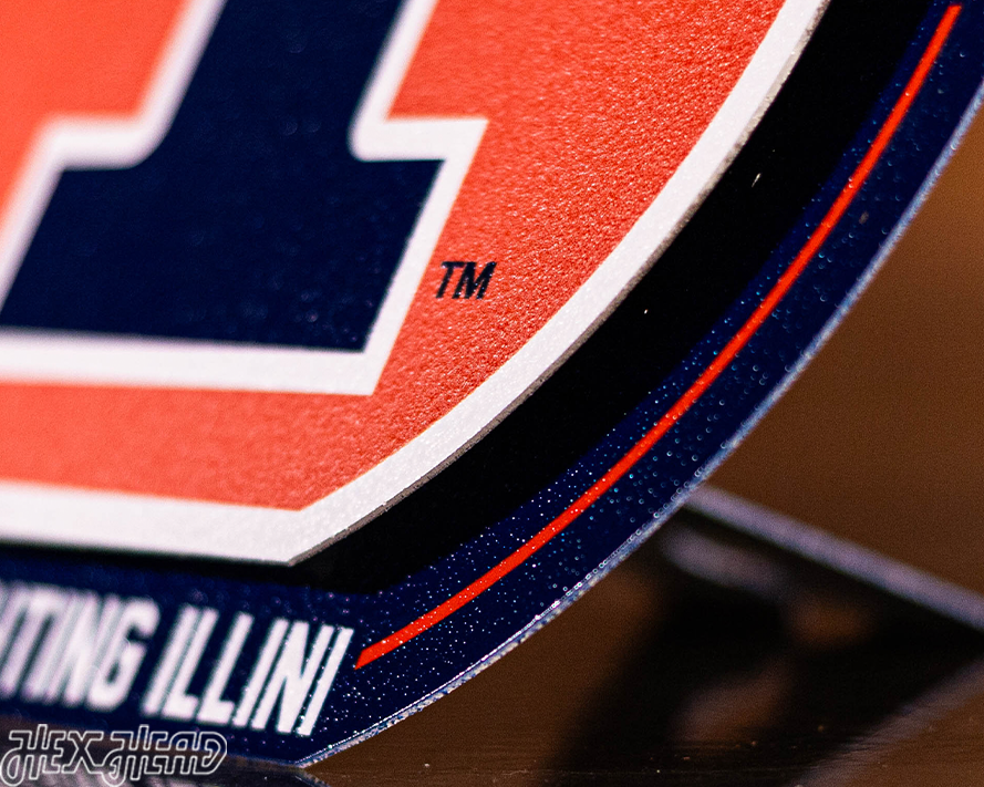 Illinois Fighting Illini "Double Play" On the Shelf or on the Wall Art
