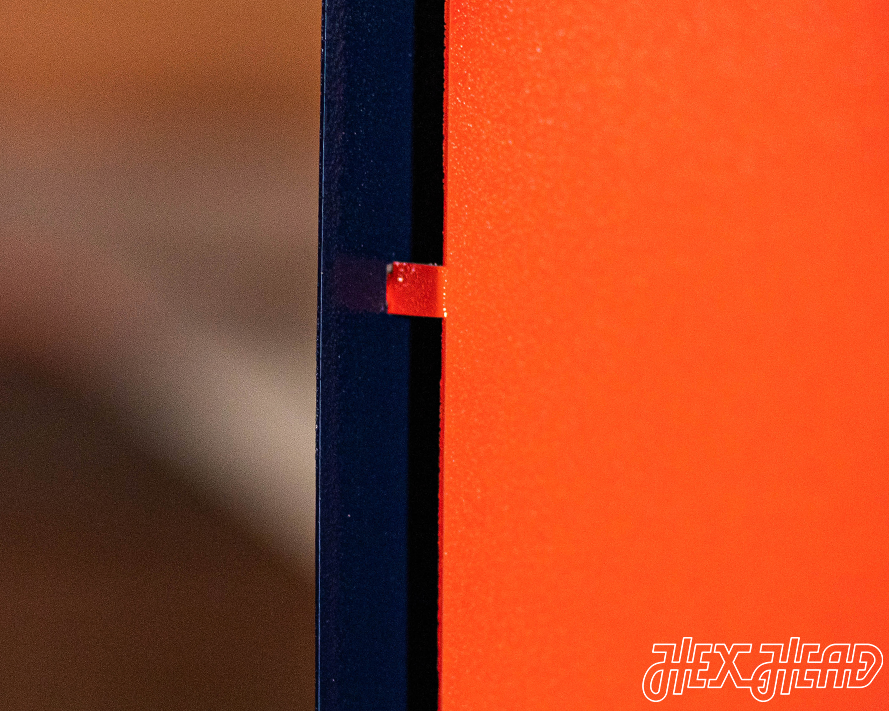 Illinois Fighting Illini Block "I" in ORANGE 3D Vintage Metal Wall Art