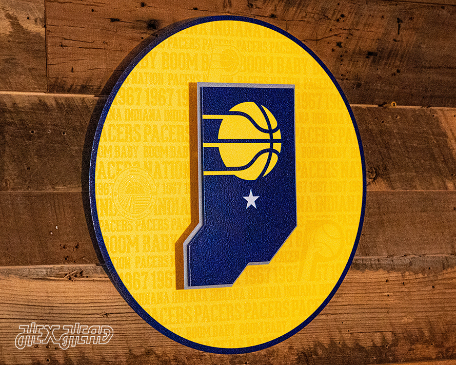 Indiana Pacers CRAFT SERIES 3D Embossed Metal Wall Art