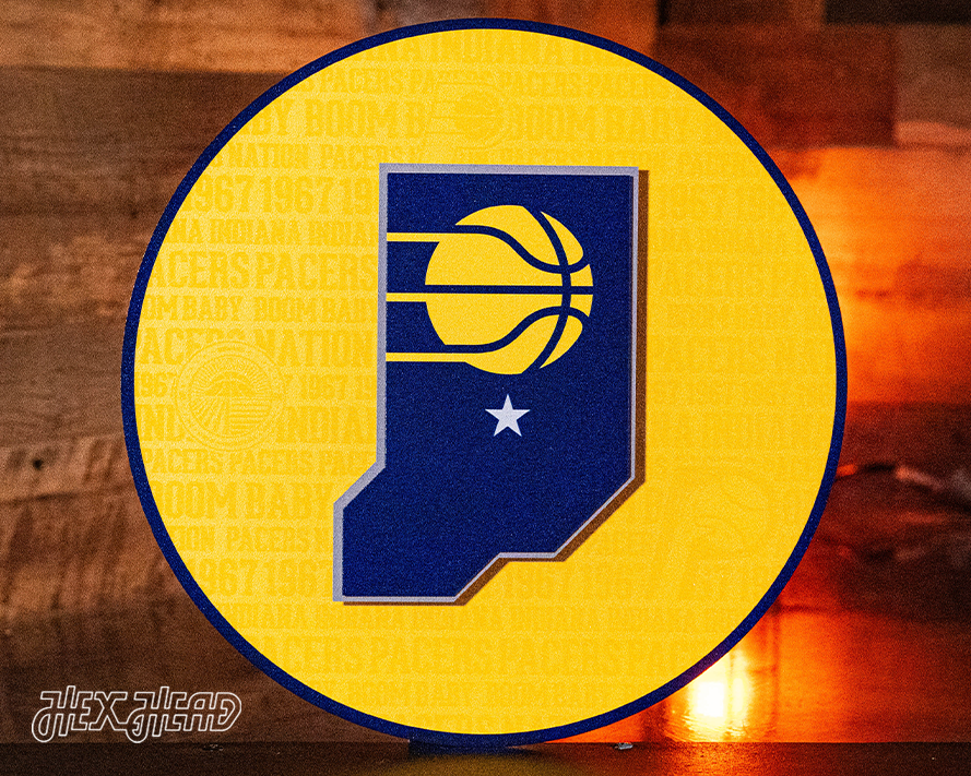 Indiana Pacers CRAFT SERIES 3D Embossed Metal Wall Art