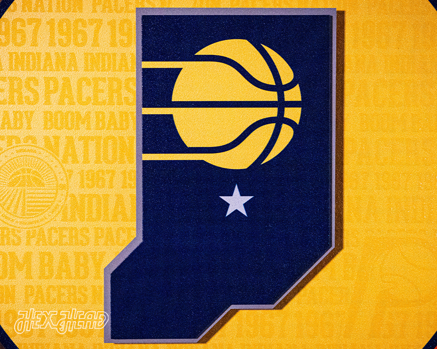 Indiana Pacers CRAFT SERIES 3D Embossed Metal Wall Art