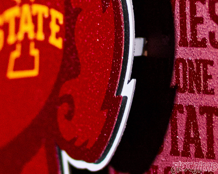 Iowa State Cyclones CRAFT SERIES 3D Embossed Metal Wall Art