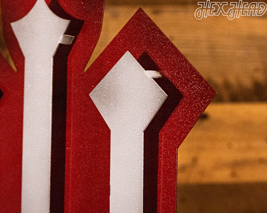 CLOSE OUT- Indiana Hoosiers "1900's Baseball Trident" 3D Vintage Metal Wall Art