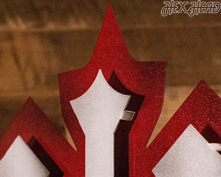 CLOSE OUT- Indiana Hoosiers "1900's Baseball Trident" 3D Vintage Metal Wall Art