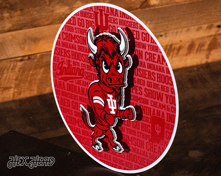 Indiana Hoosiers CRAFT SERIES 3D Embossed Metal Wall Art