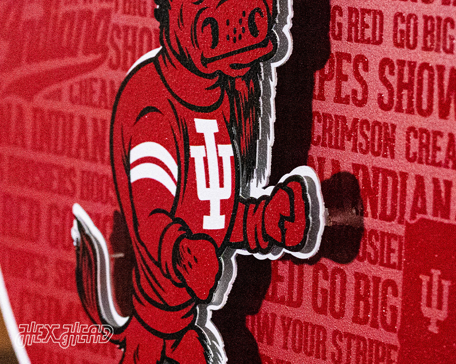 Indiana Hoosiers CRAFT SERIES 3D Embossed Metal Wall Art