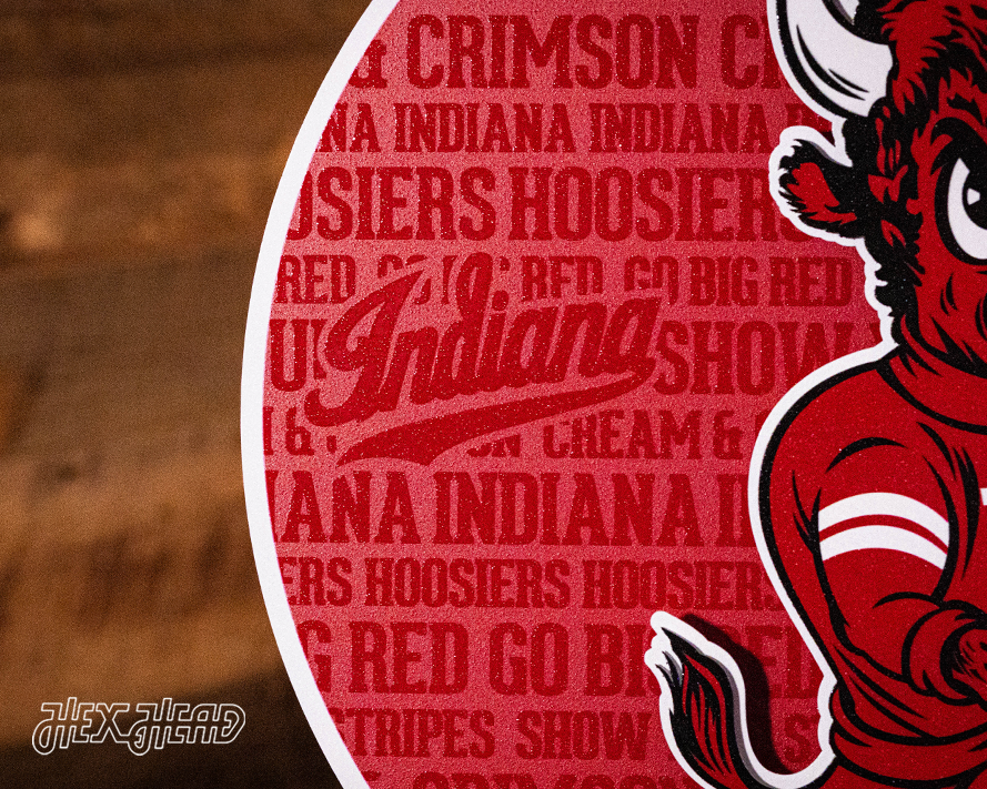 Indiana Hoosiers CRAFT SERIES 3D Embossed Metal Wall Art