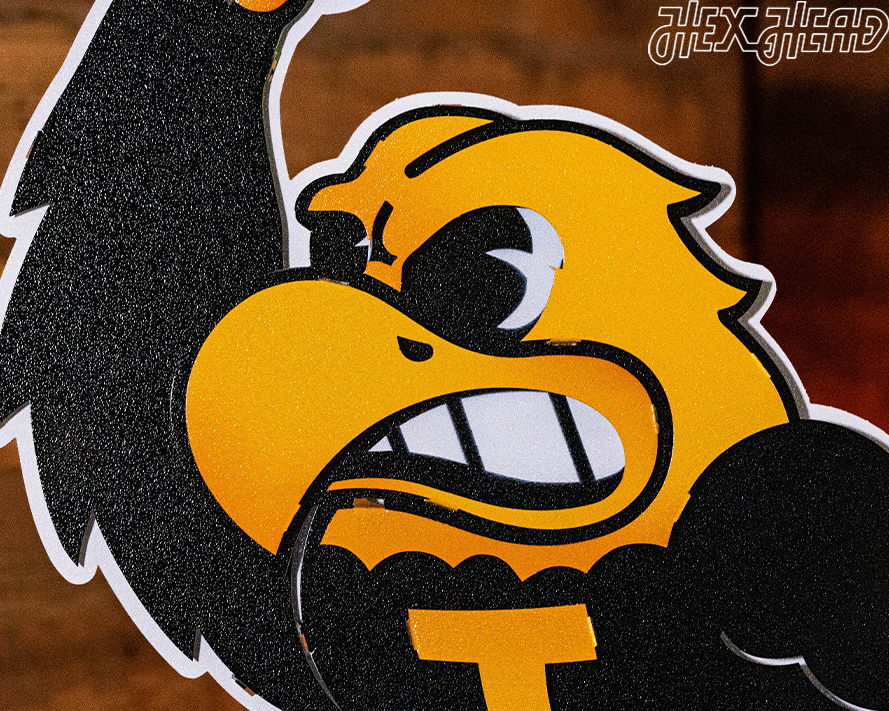 Iowa Mascot HERKY 3D Metal Wall Art