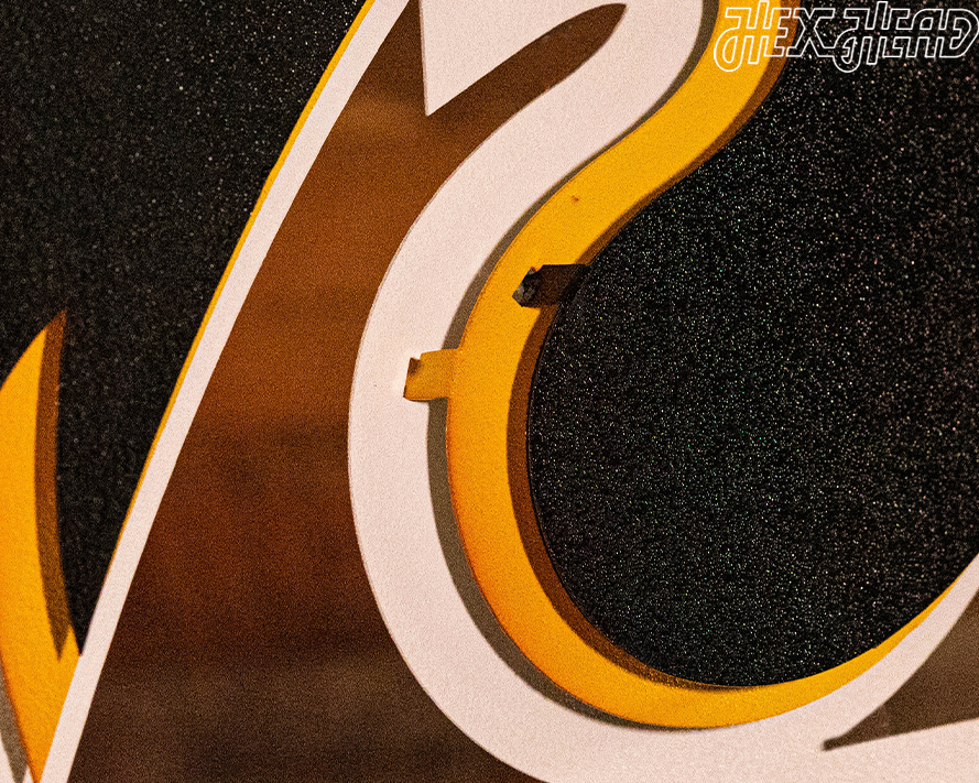 Iowa Hawkeyes Mascot with "HAWKEYES" 3D Metal Wall Art