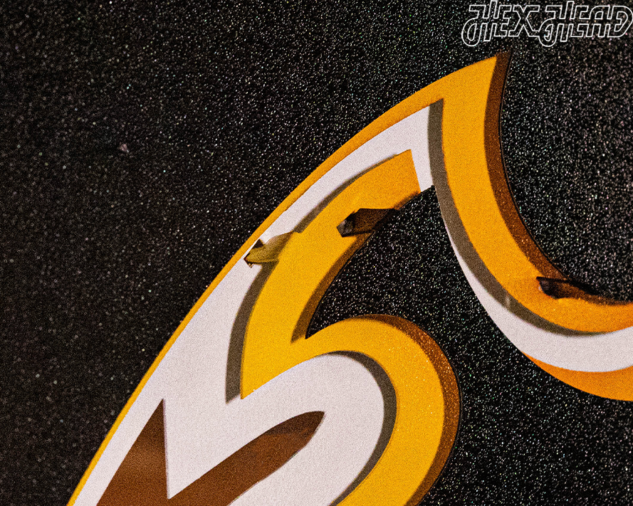 Iowa Hawkeyes Mascot with "HAWKEYES" 3D Metal Wall Art